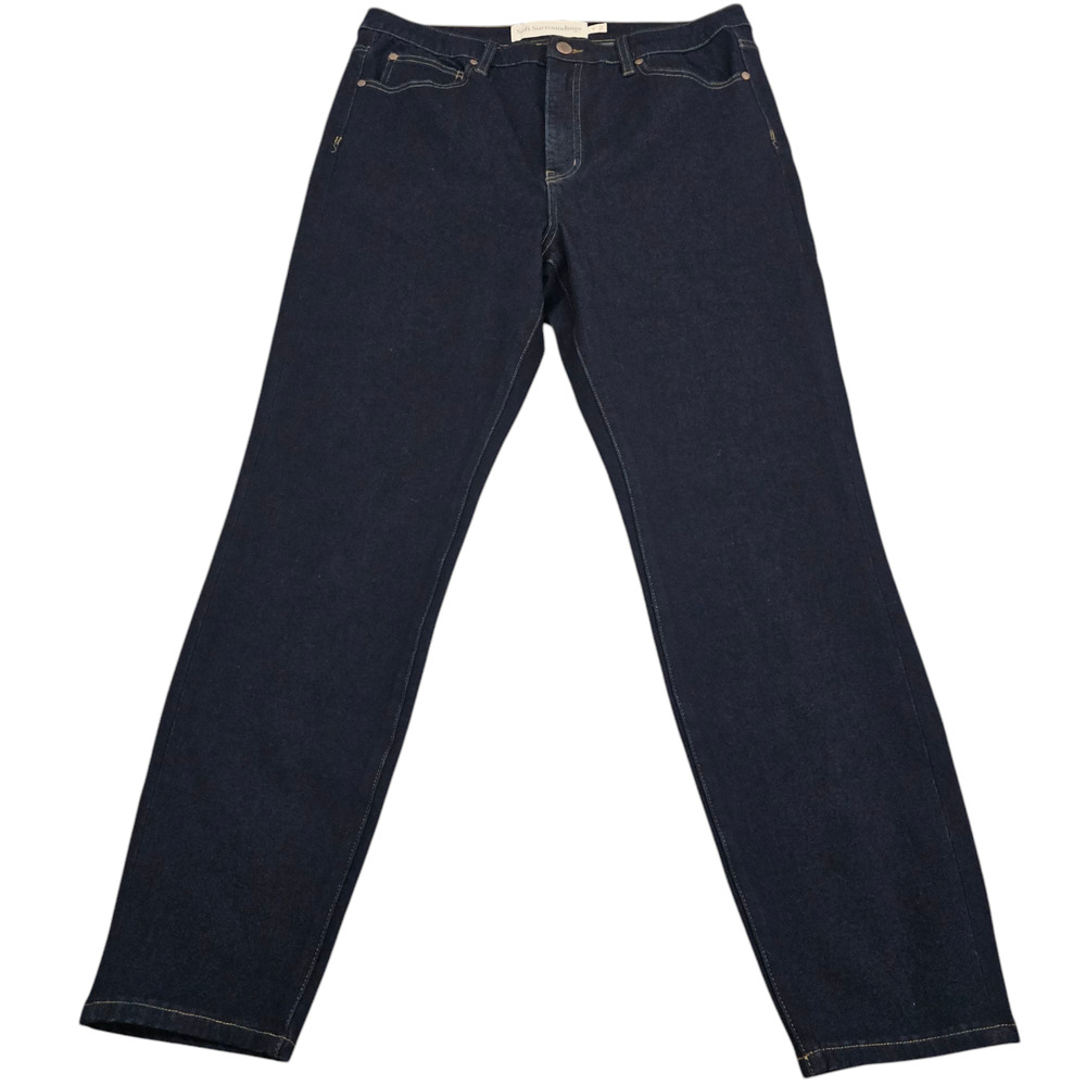 Soft Surroundings Jeans Womens Size 16 Ultimate High Rise Slim Leg Stretch Ankle